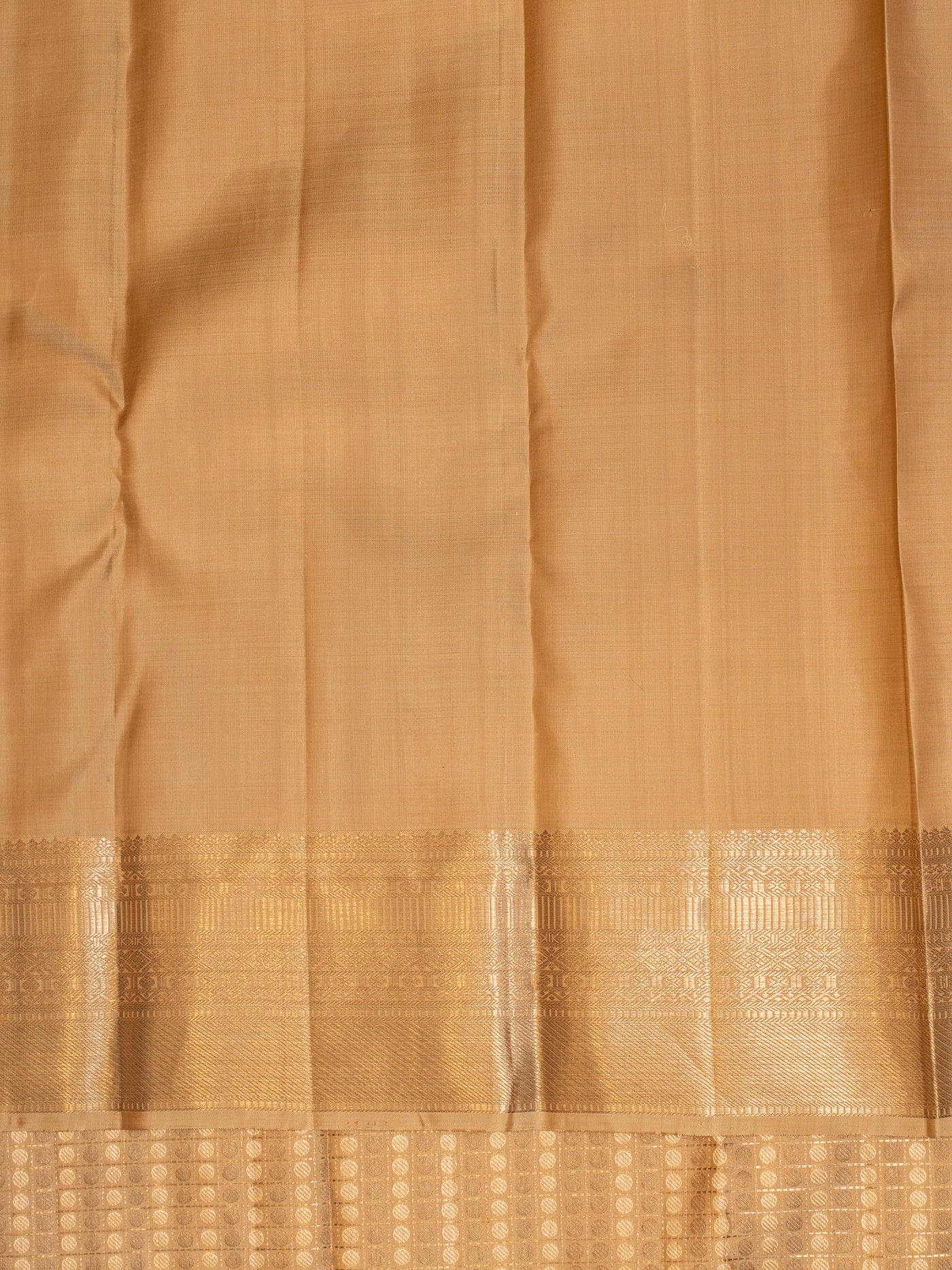 Gold polka brocade pure Kanchipuram silk saree