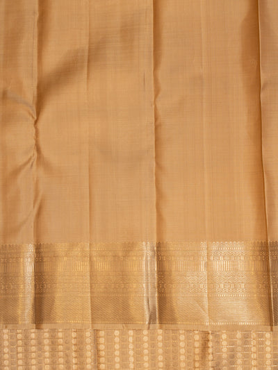 Gold polka brocade pure Kanchipuram silk saree