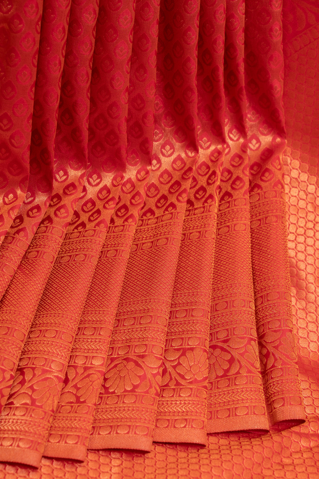 Reddish maroon zari brocade pure kanchipuram saree