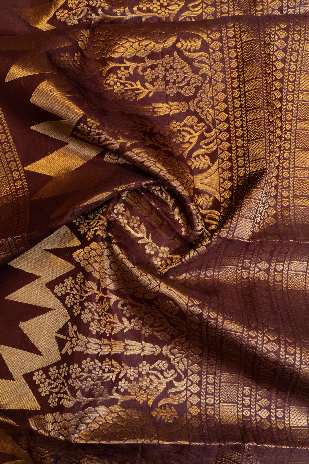 Peach and jamun pure soft silk saree