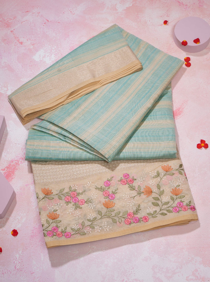 Pastel Banaras design sarees