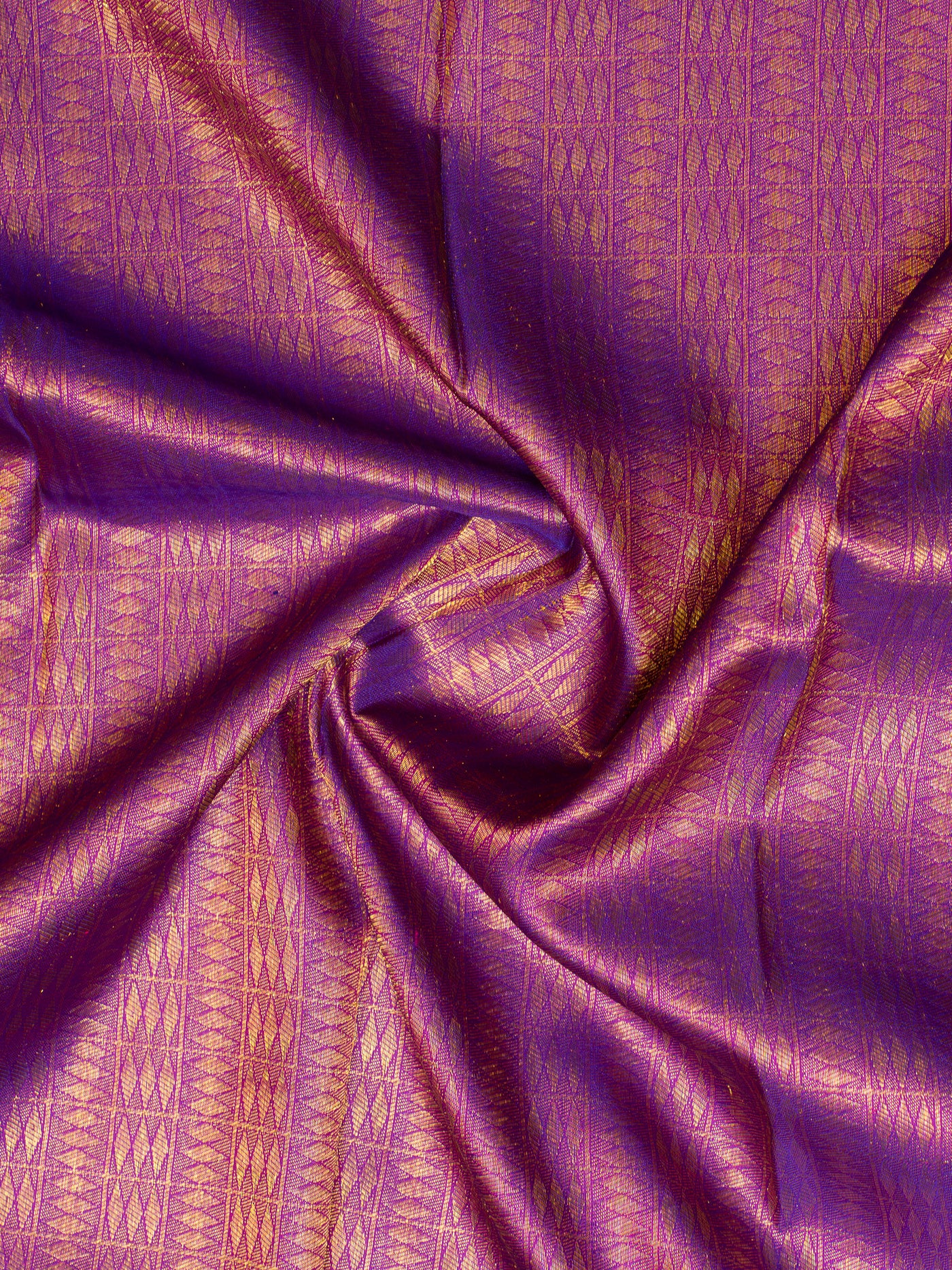 Sandal Yellow and Purple Pure Kanchipuram Silk Saree