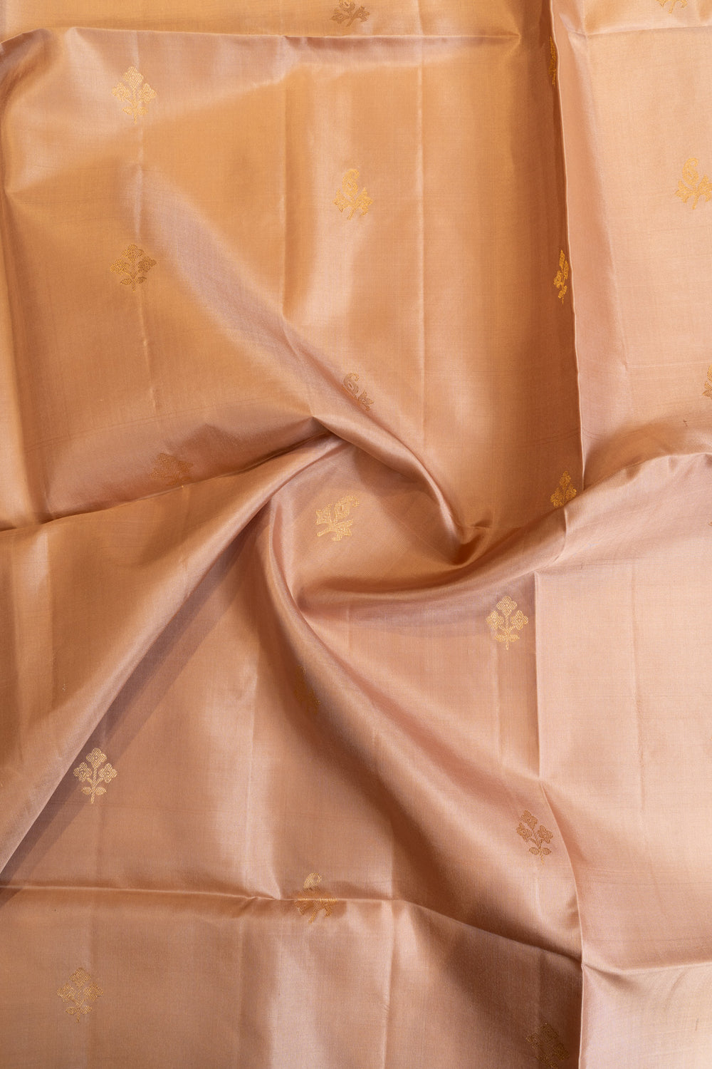 Dusty pink and green pure soft silk saree