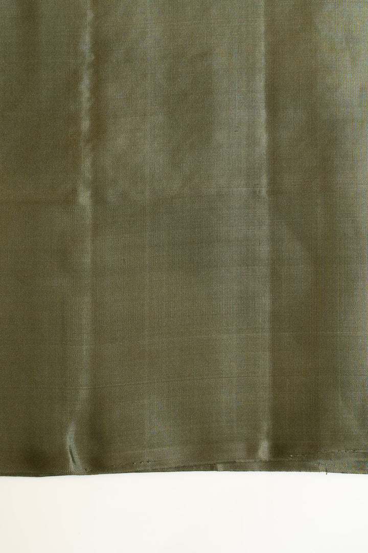 Dusty pink and green pure soft silk saree