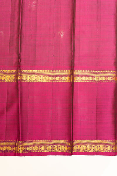 MS blue neli stripes Ganga Jamuna pure Kanchipuram silk saree