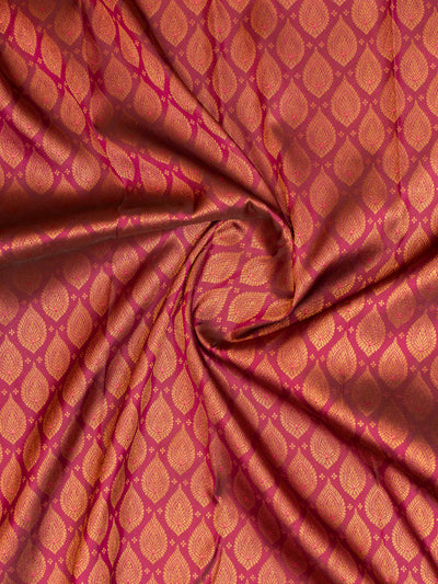 Mulberry purple minakari thilakak brocade pure Kanchipuram silk saree