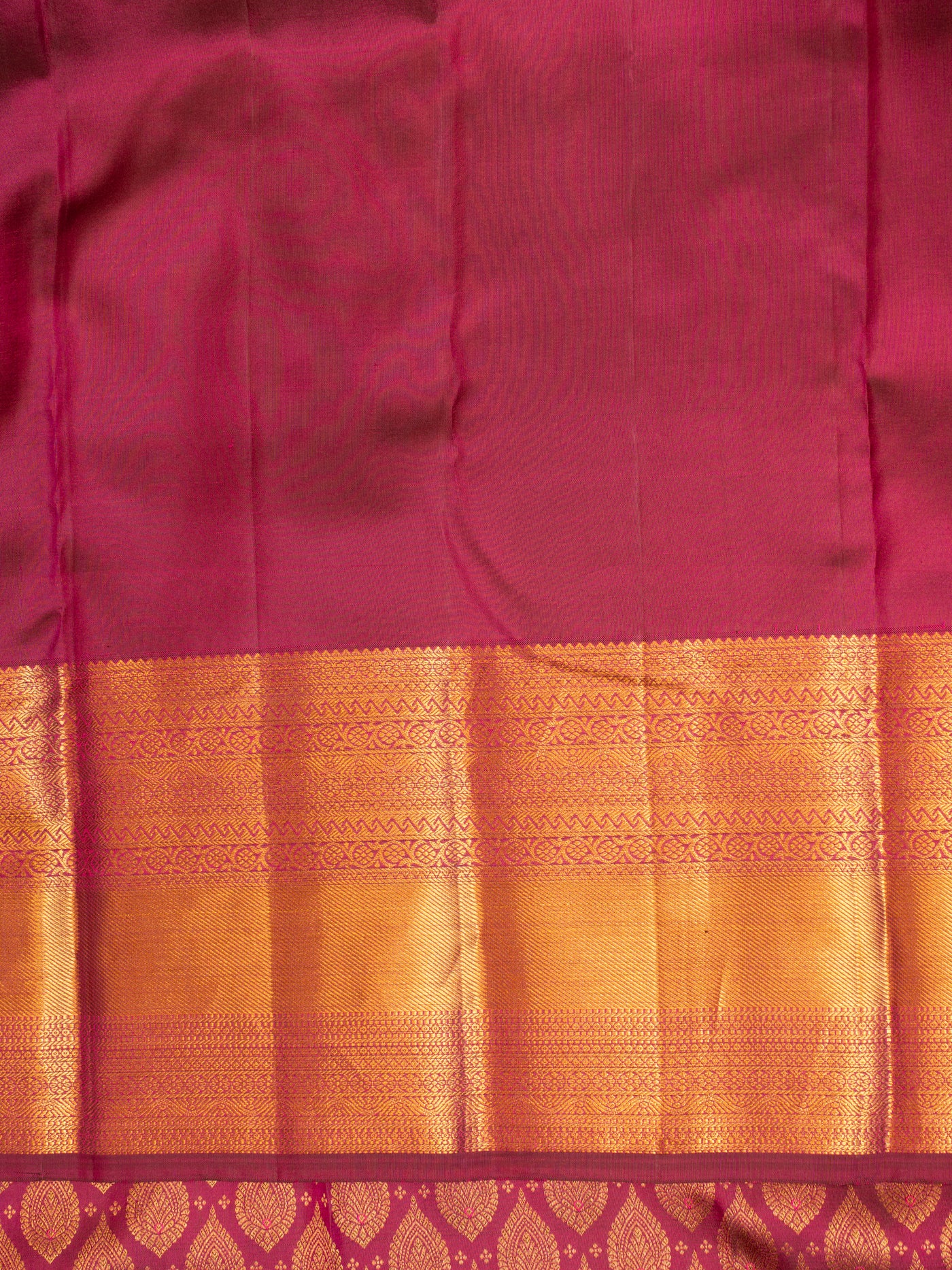 Mulberry purple minakari thilakak brocade pure Kanchipuram silk saree