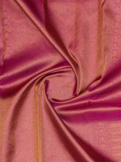 Mulberry purple pure brocade kanjivaram silk saree