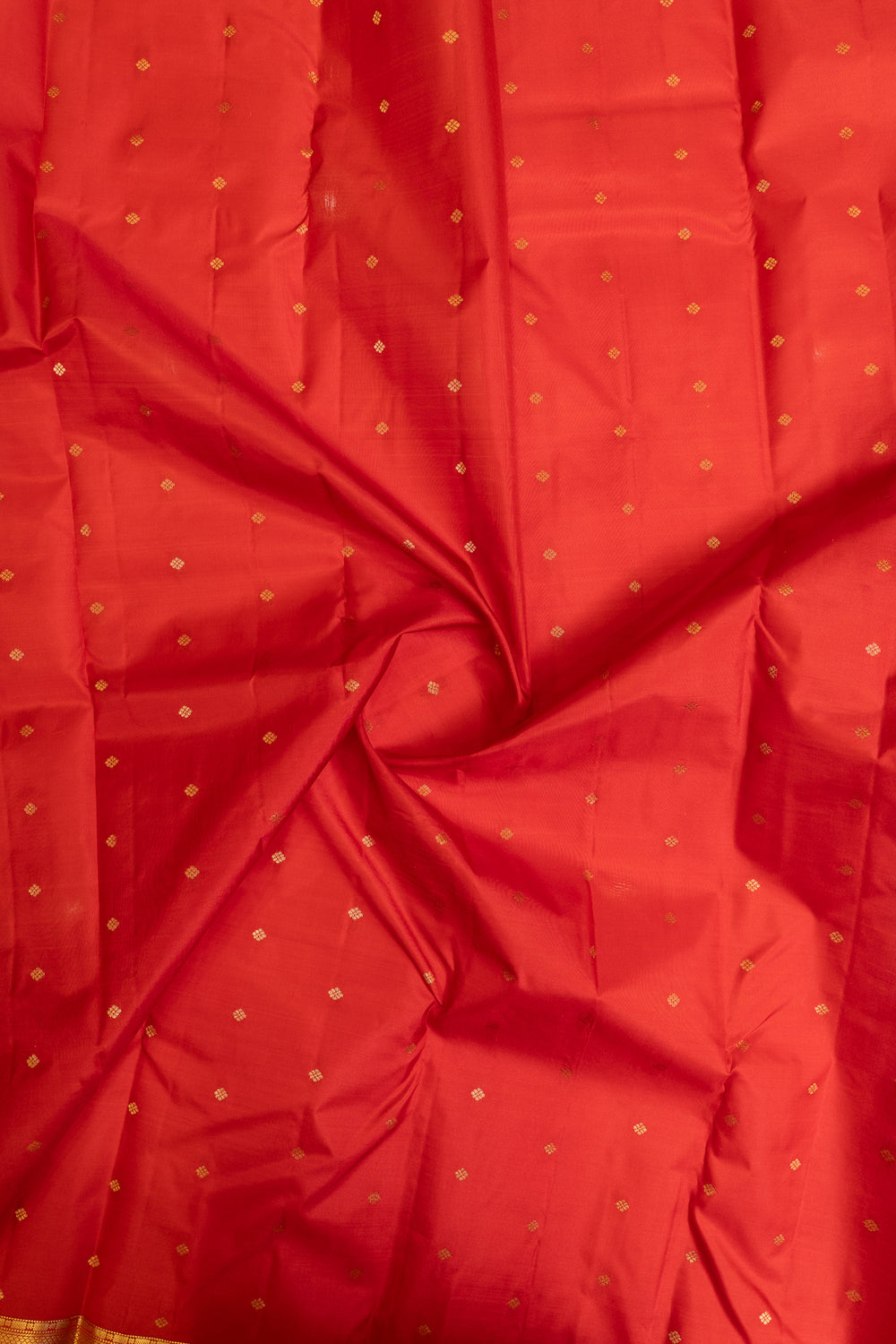 Red and gold traditional pure Kanchipuram silk saree