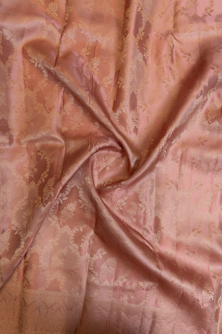 Mauve rangkat brocade pure Kanchipuram silk saree