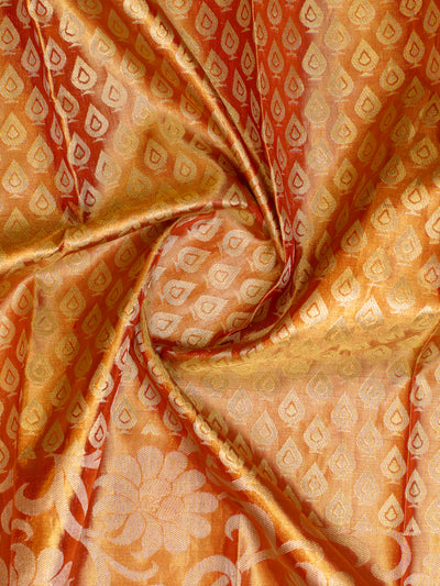 Red and Gold Tissue Kanchipuram silk saree