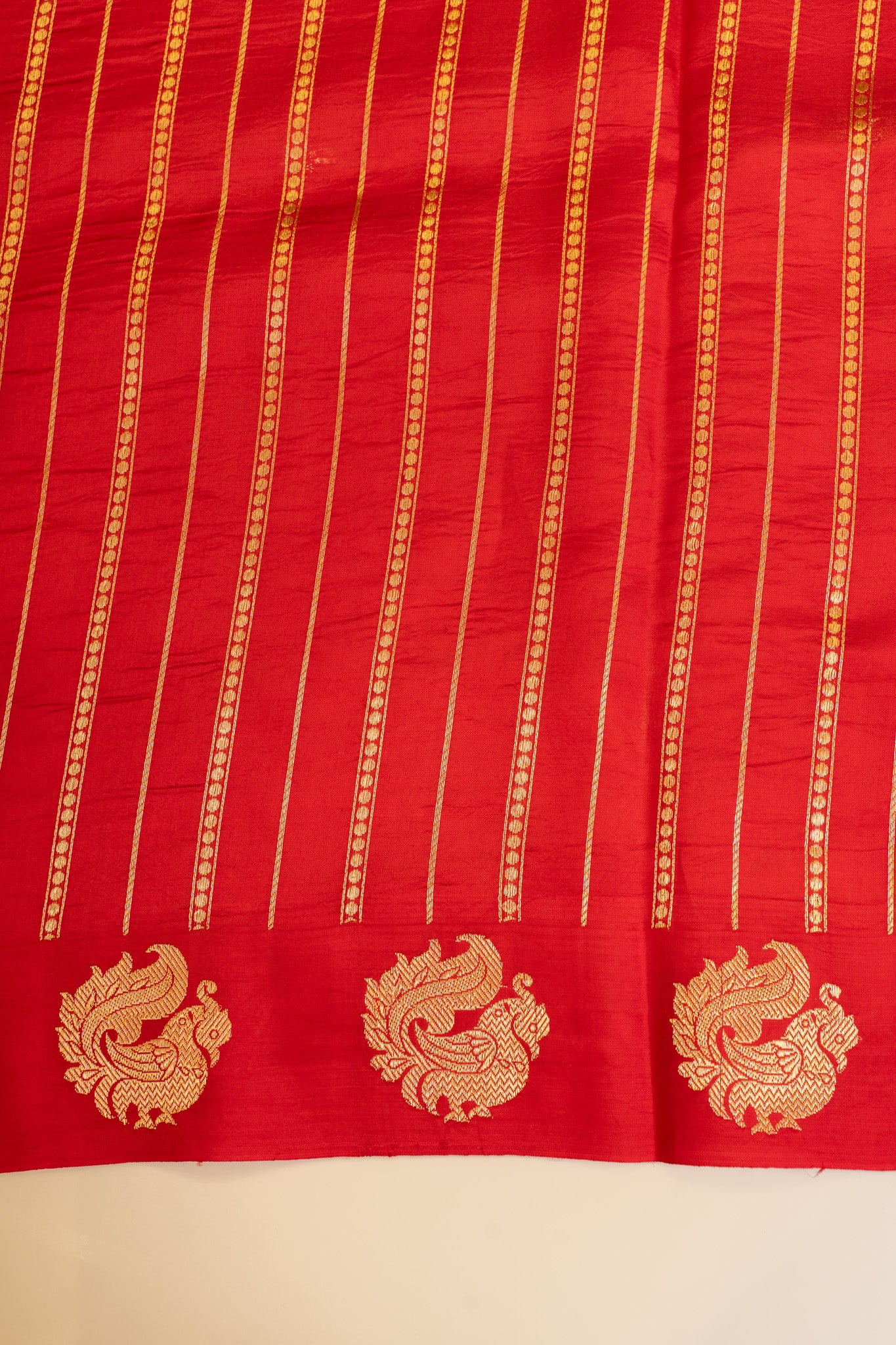 Red Banaras pure mashru silk saree