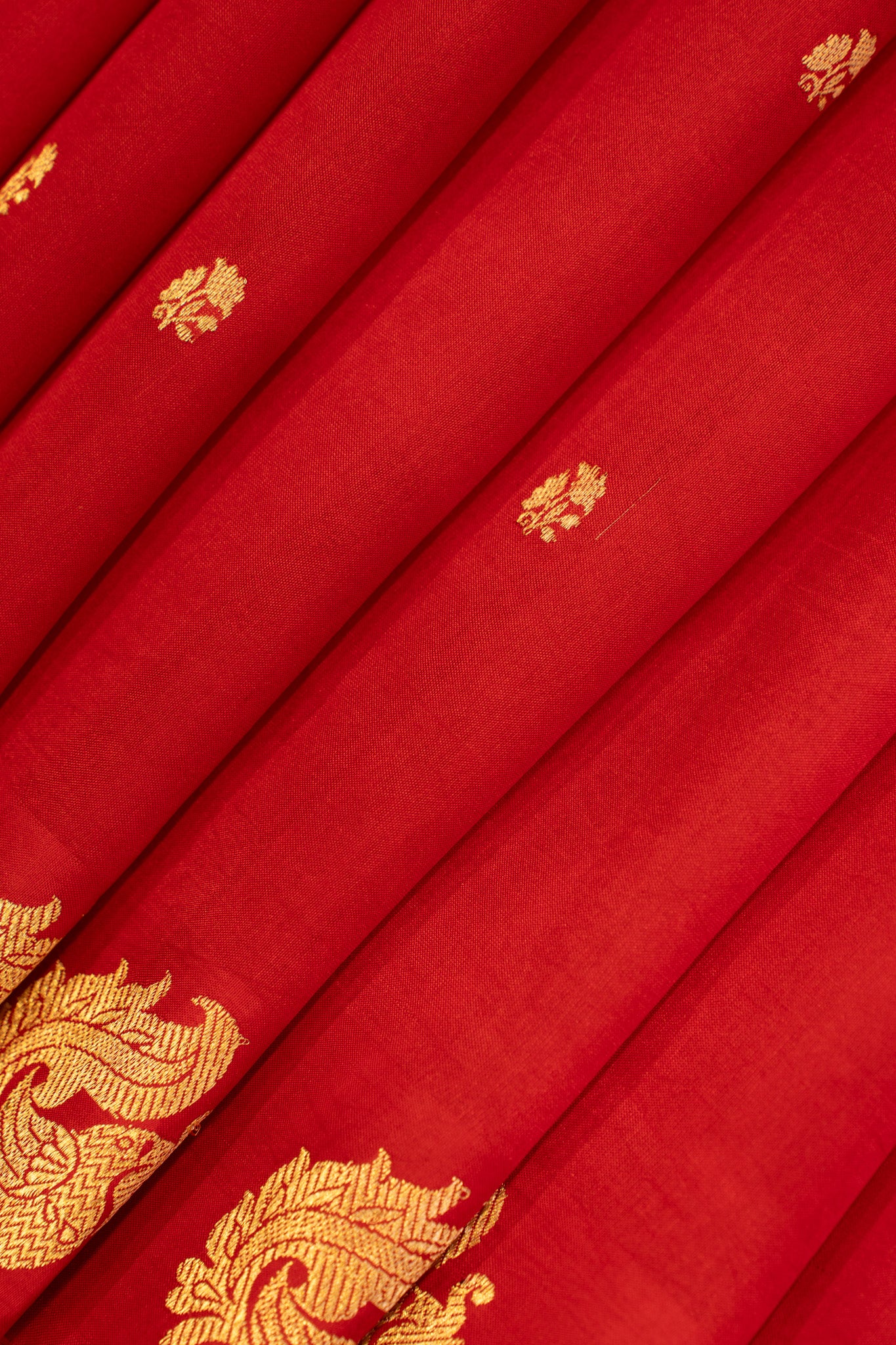 Red Banaras pure mashru silk saree