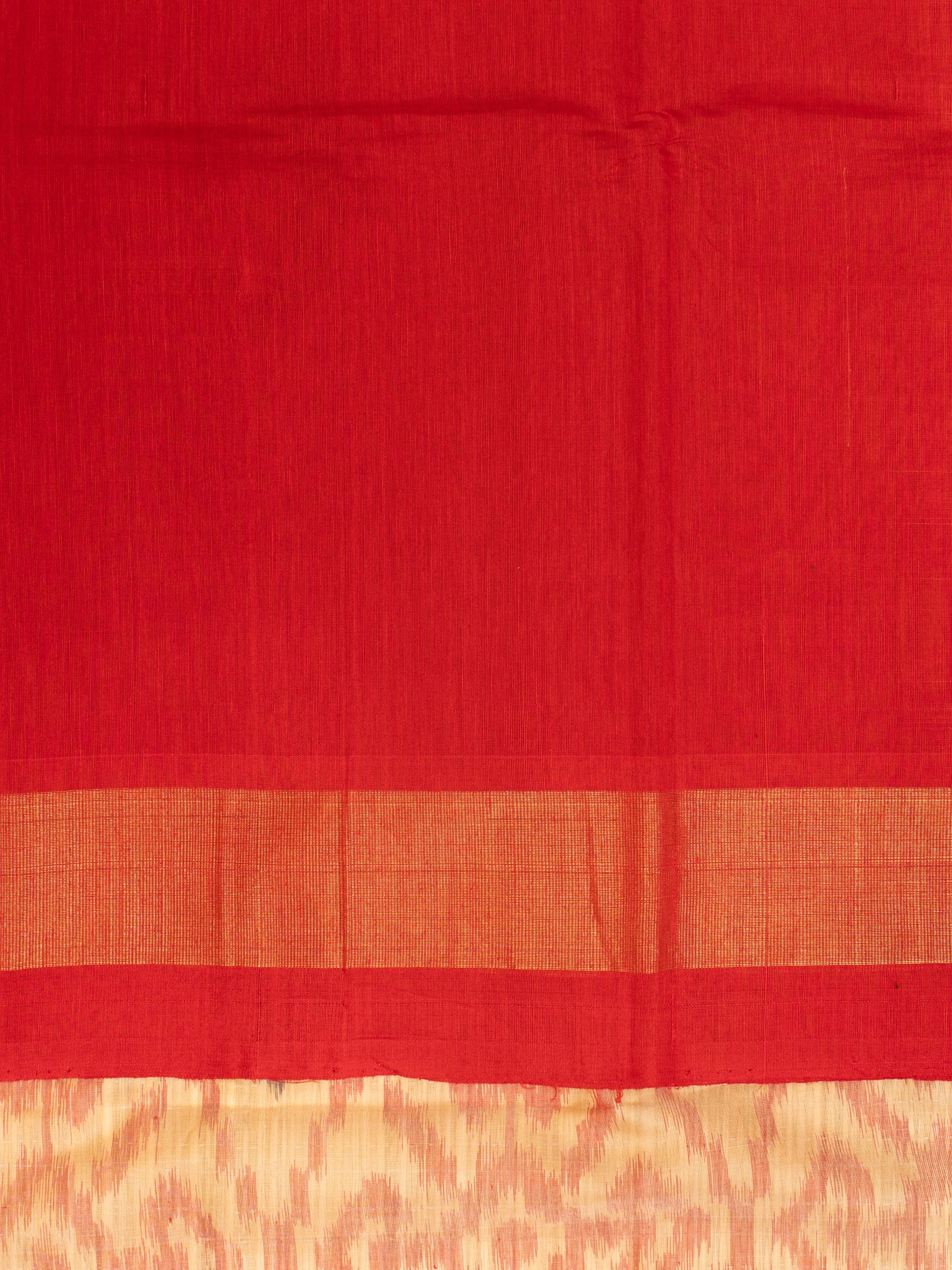 Cream ikat pure silk cotton saree