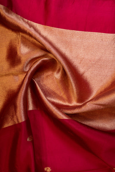 Rani pink pure Banaras mashru silk saree