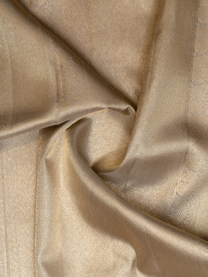 Ice Blue and Grey Pure Kanchipuram Silk Saree