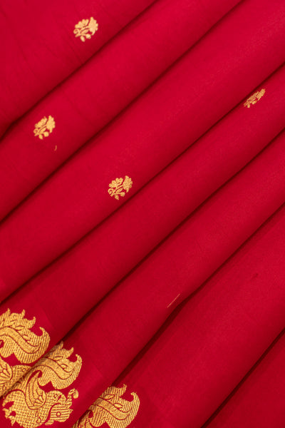 Rani pink pure Banaras mashru silk saree