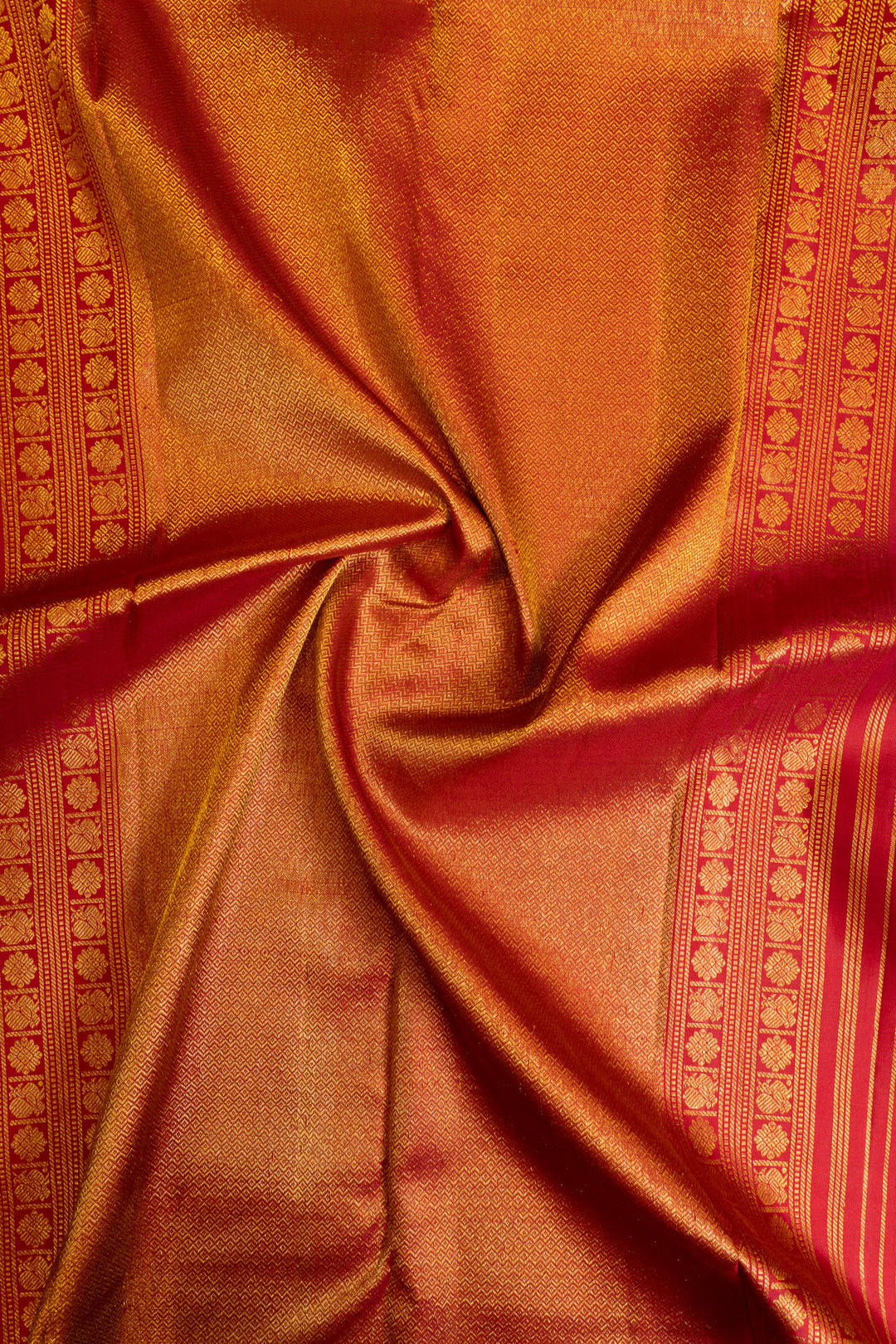 Purple and red pure Kanchipuram silk saree
