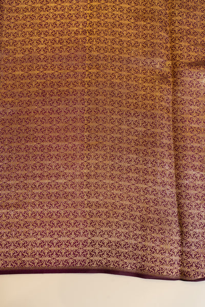 Wine purple Banaras mashru silk saree