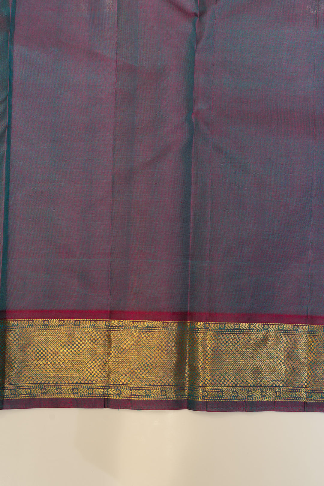 Teal green traditional pure Kanchipuram silk saree
