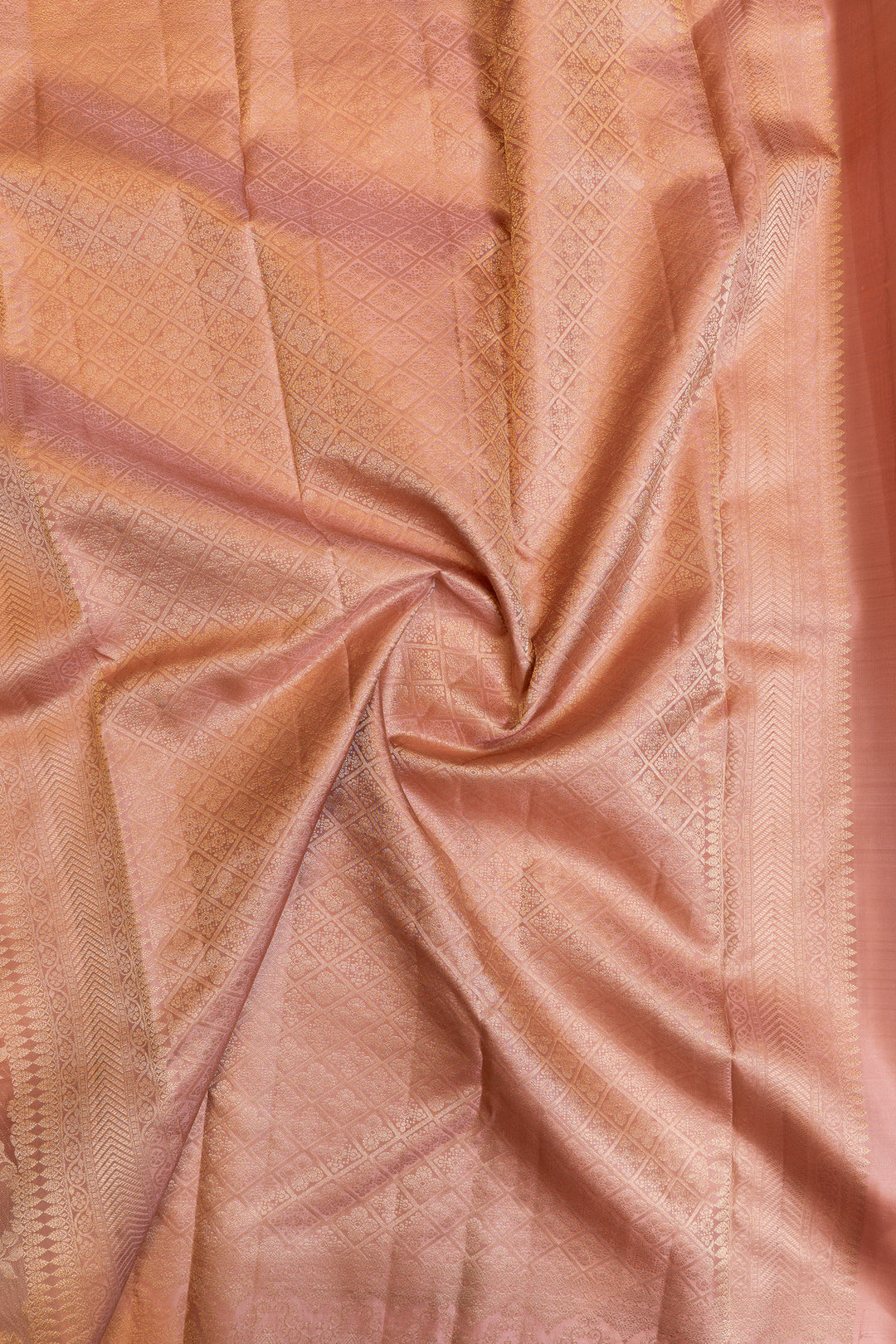 Rouge pink rangkat brocade pure Kanchipuram silk saree