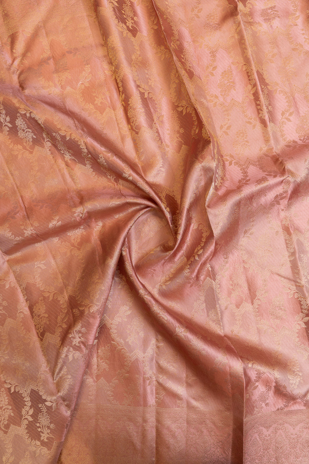 Rouge pink rangkat brocade pure Kanchipuram silk saree