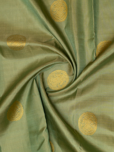 Sea Green Pure Kanchipuram Silk Saree