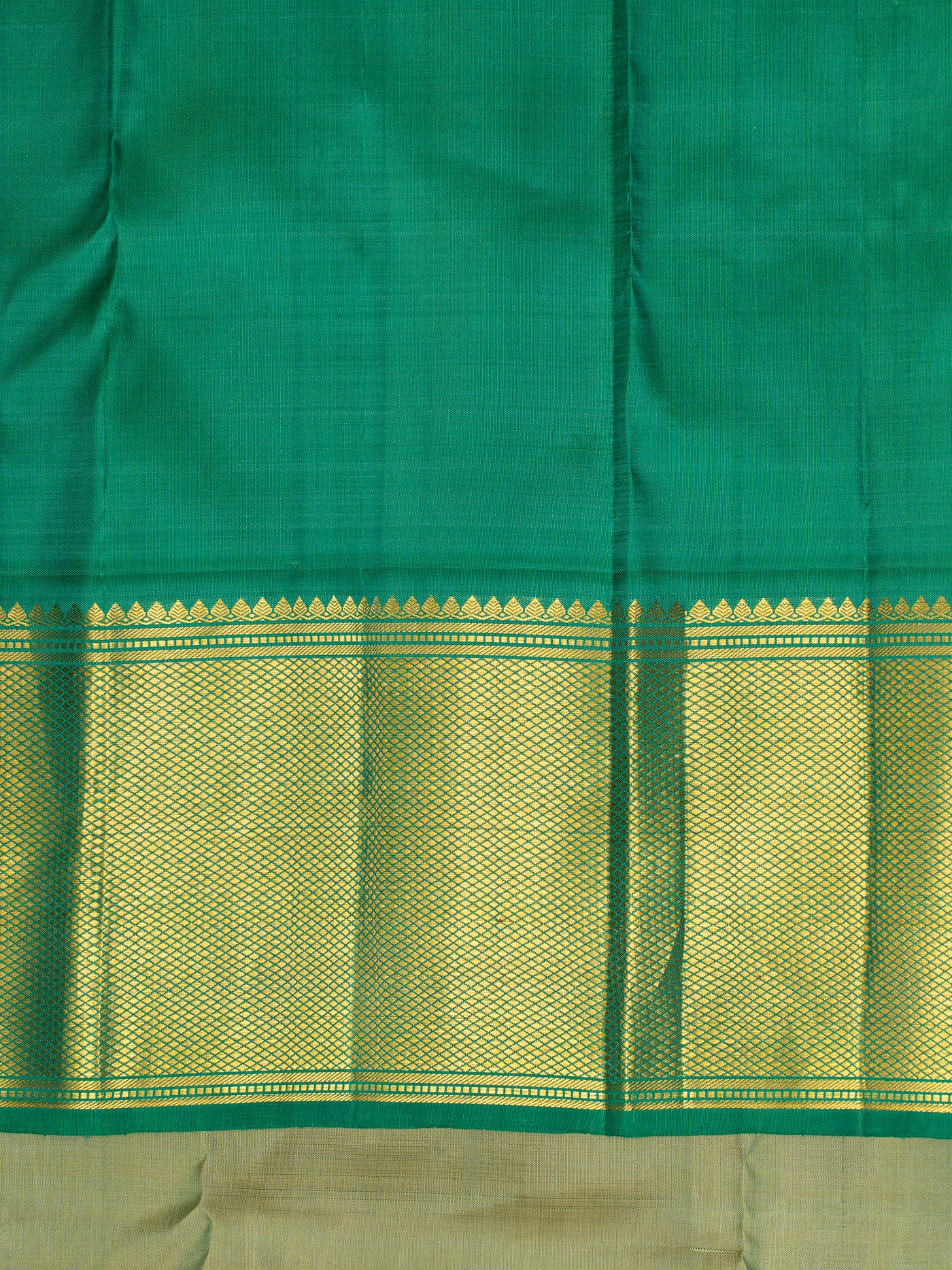 Sea Green Pure Kanchipuram Silk Saree