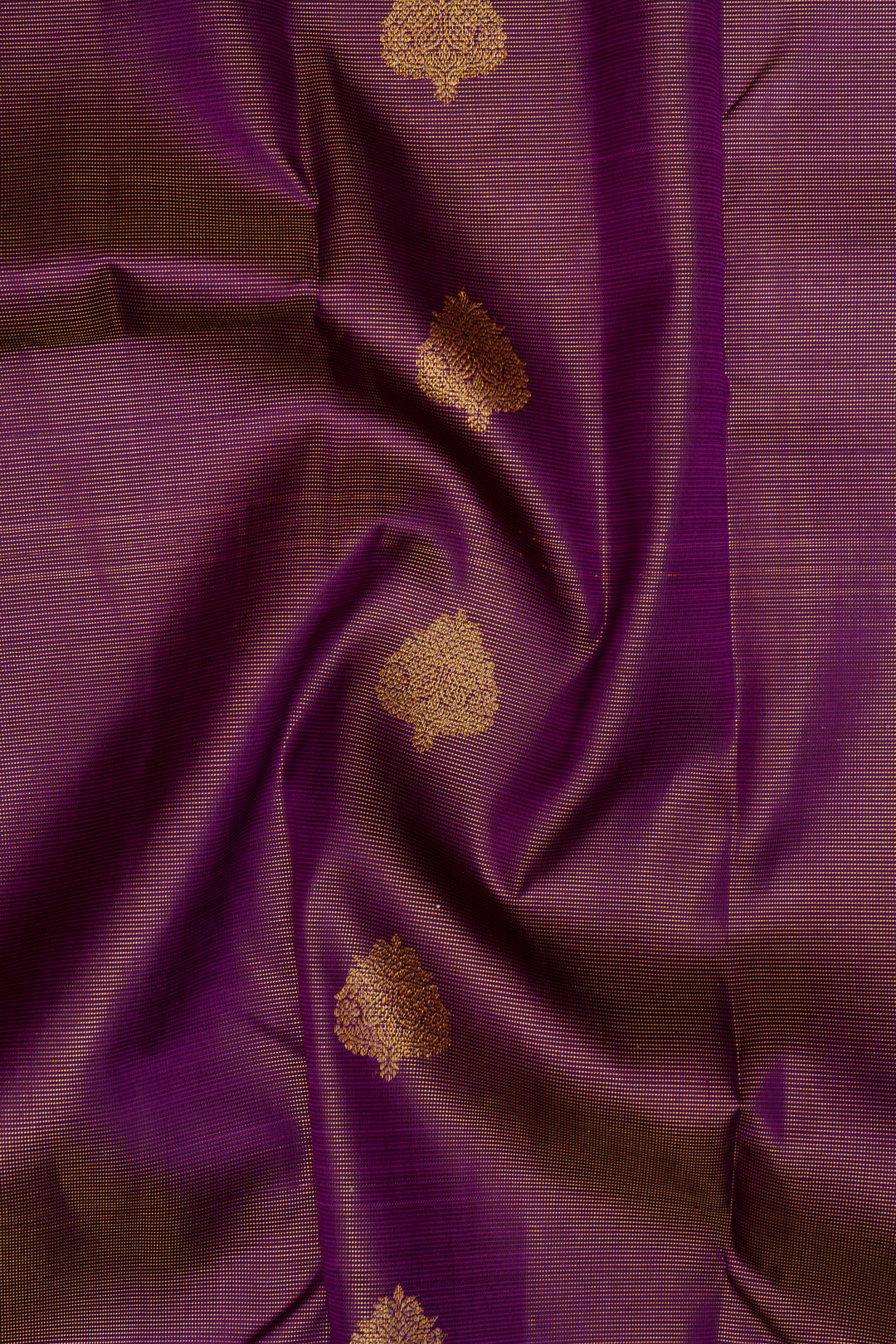 Purple Zari Stripes Pure Kanchipuram Silk Saree - Clio Silks