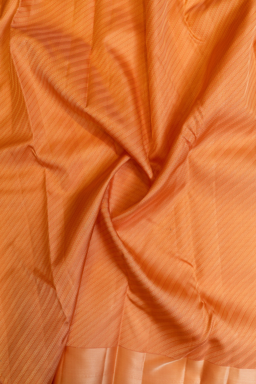 Peach threadwork pure Kanchipuram  silk saree