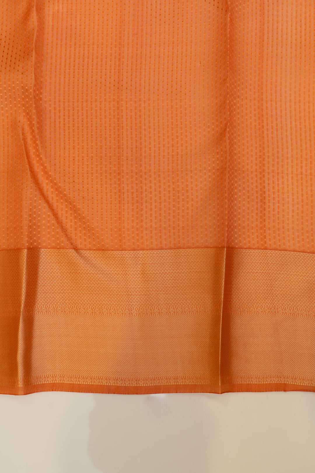 Peach threadwork pure Kanchipuram  silk saree