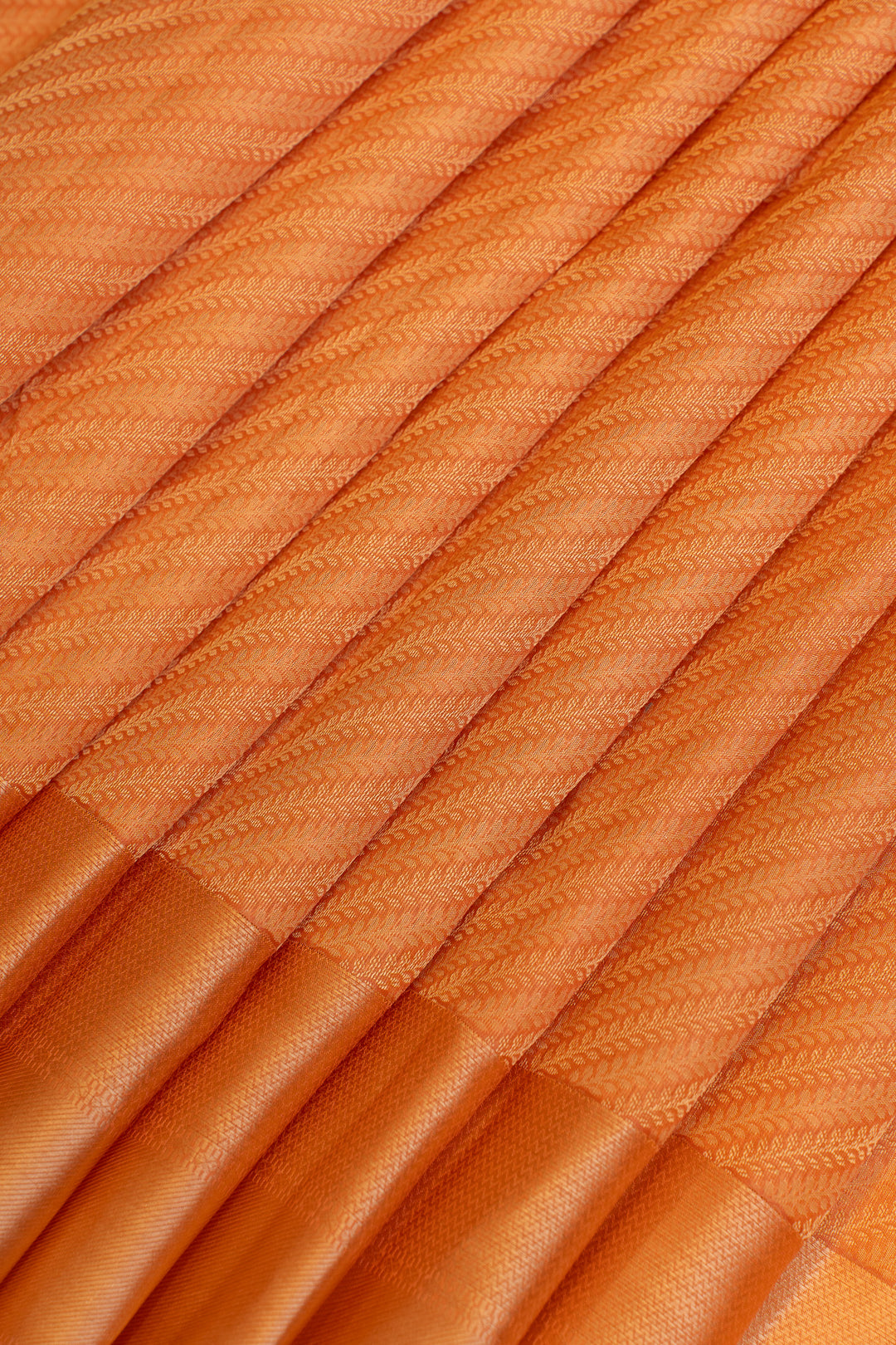 Peach threadwork pure Kanchipuram  silk saree