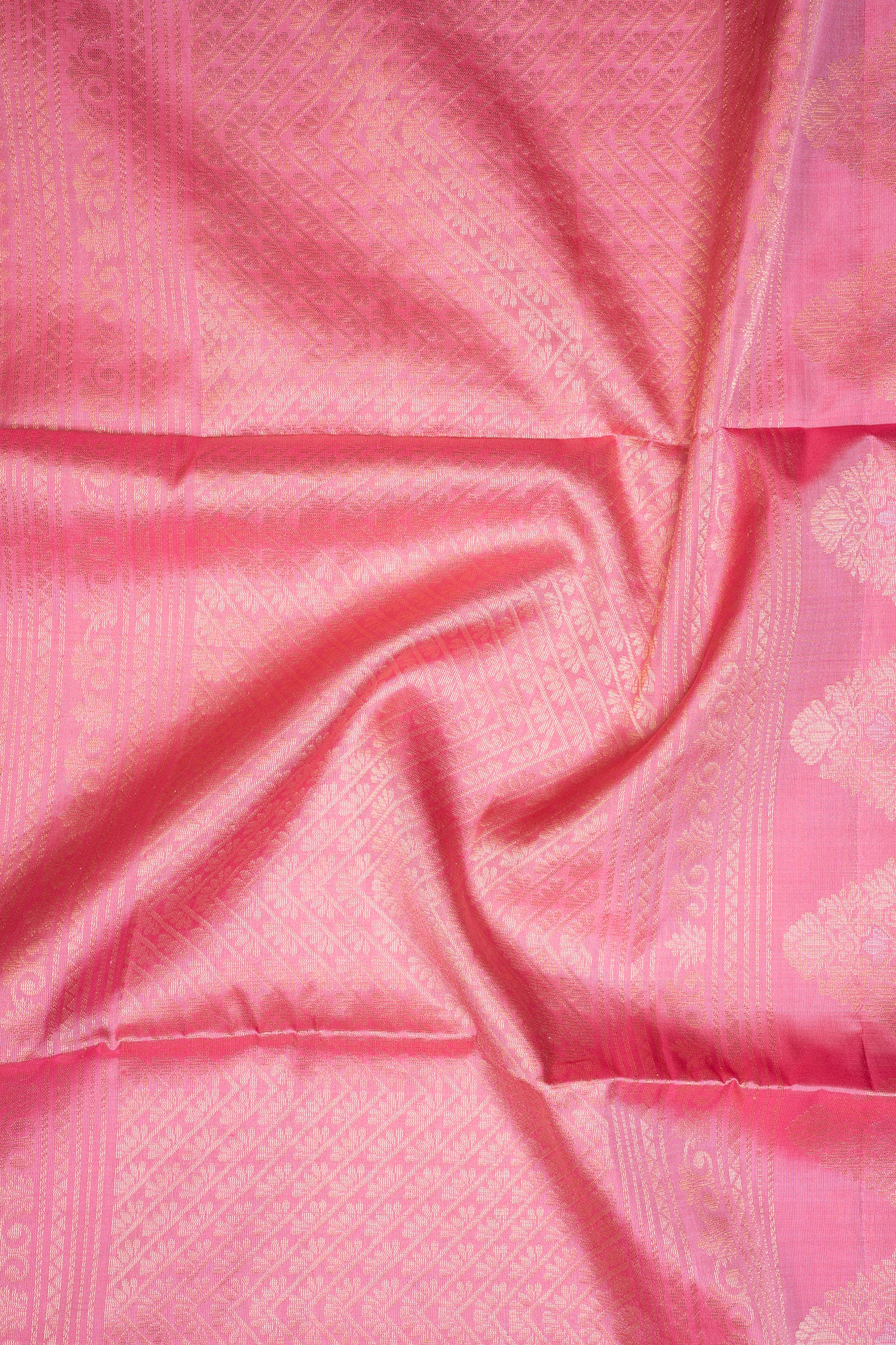 Lotus Pink Dupian Pure Borderless Soft Silk Saree - Clio Silks