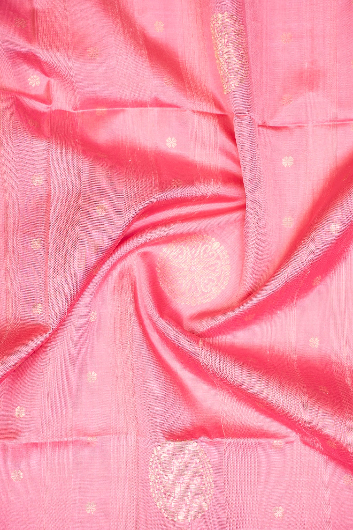 Lotus Pink Dupian Pure Borderless Soft Silk Saree - Clio Silks
