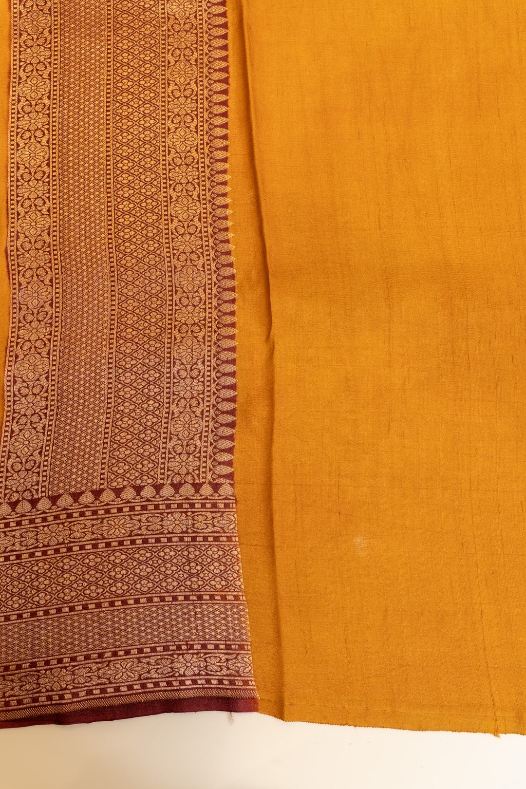 Red and maroon rangkat pure Banaras Tussar georgette saree