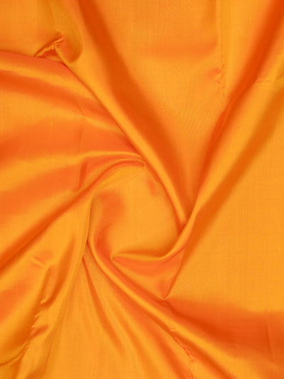 Orange and Gold Traditional Pure Kanjivaram Silk Saree