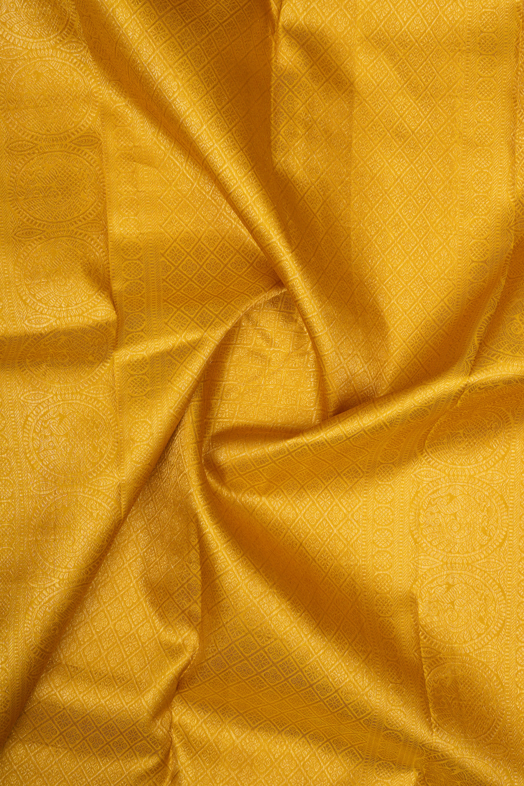 Silverish grey and yellow neli stripes pure kanchipuram silk saree