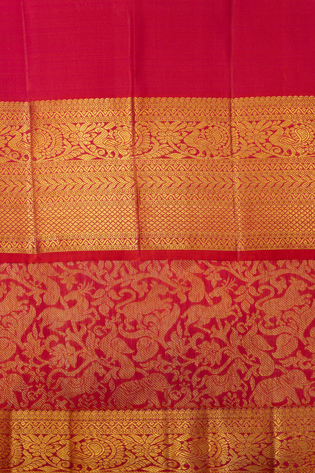 Reddish Pink Vanasingaram Brocade Pure Kanchipuram Silk Saree - Clio Silks