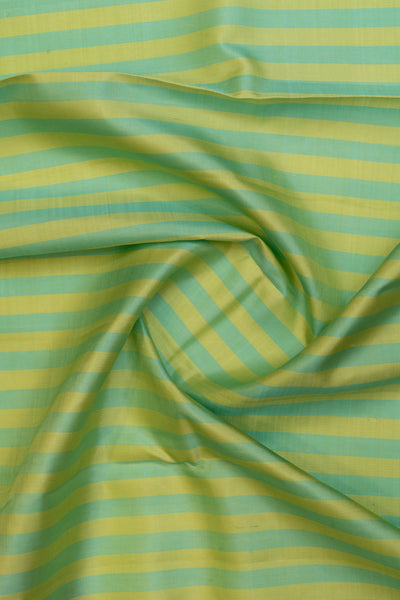 Mint green stripes pure Kanchipuram silk saree