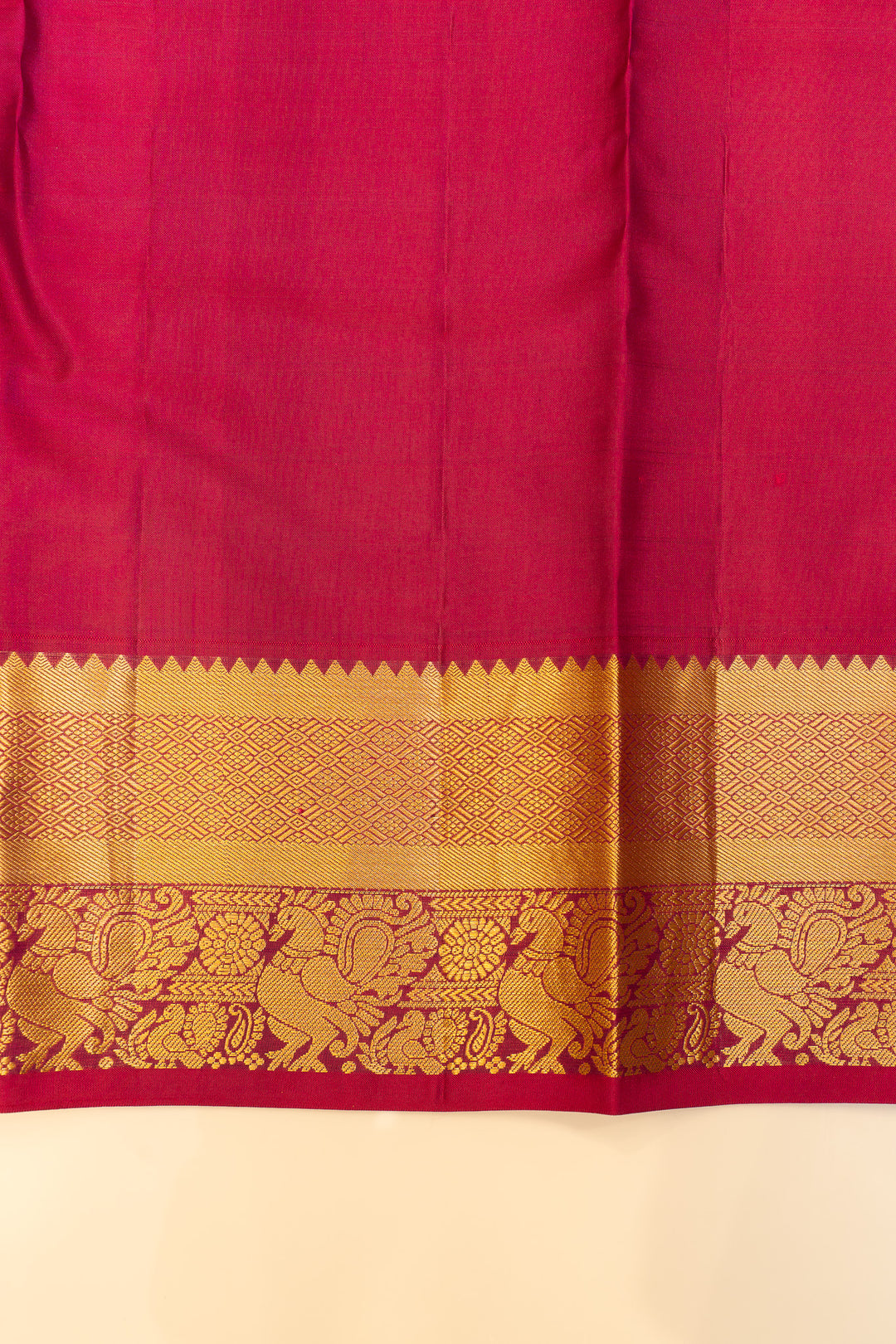 Aubergine Purple zari checks pure Kanchipuram silk saree