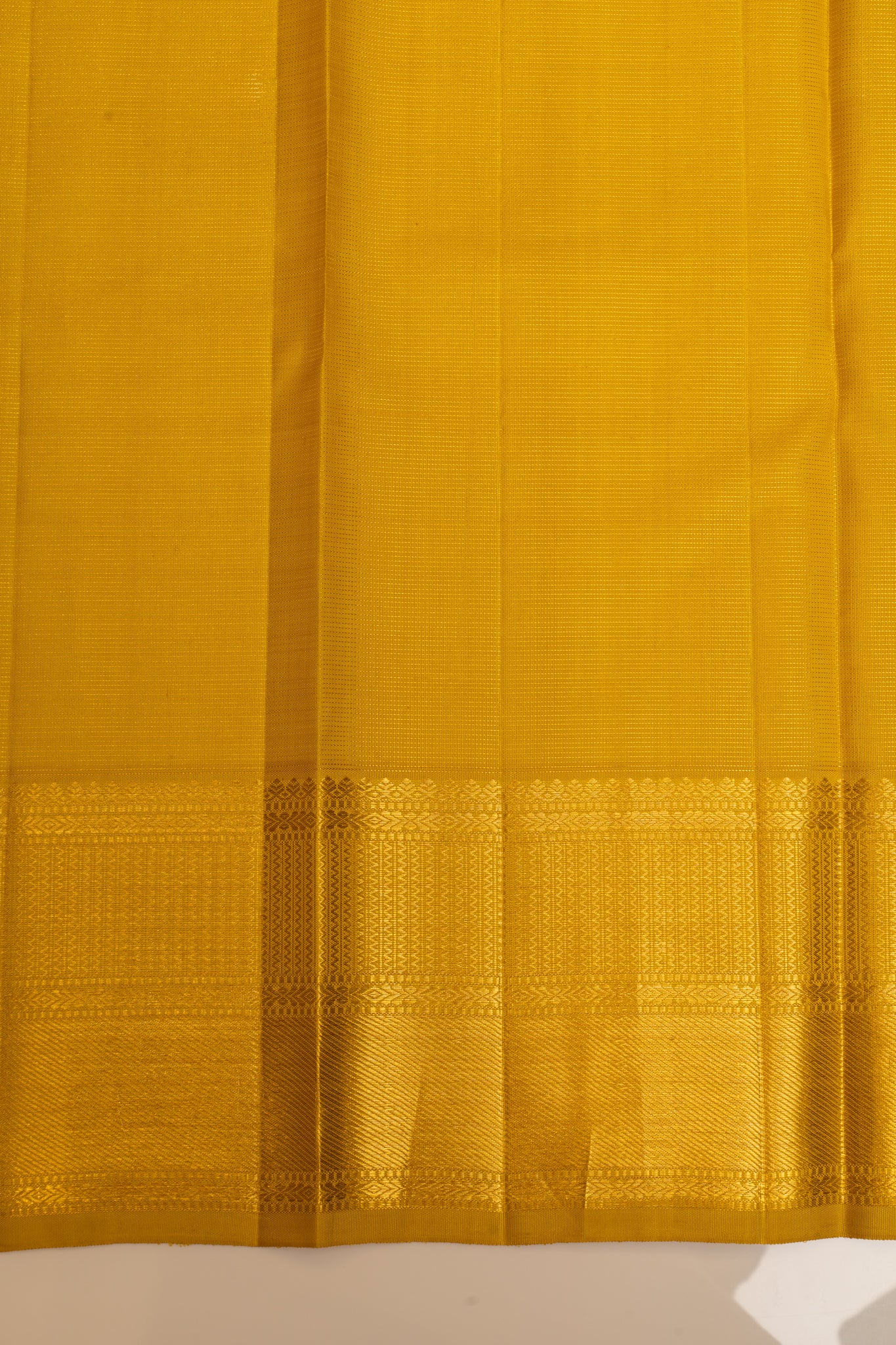 Mustard golden zari seer pure Kanchipuram silk saree