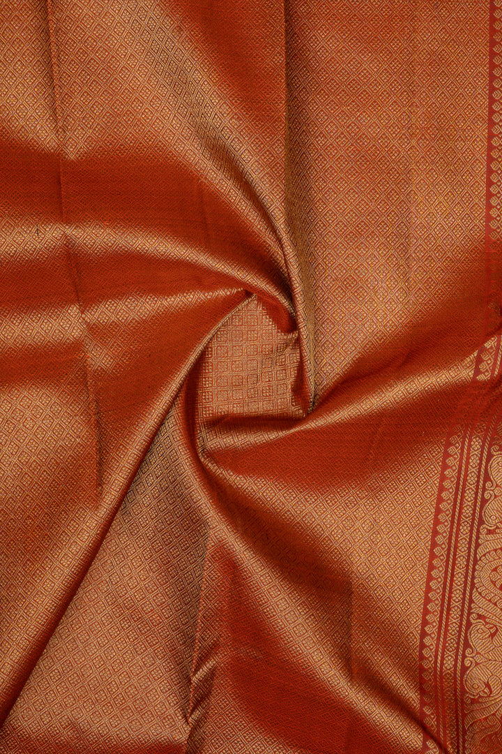 Purple Zari Checks Pure Kanchipuram Silk Saree