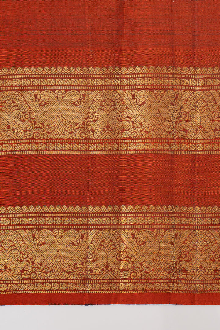 Purple Zari Checks Pure Kanchipuram Silk Saree