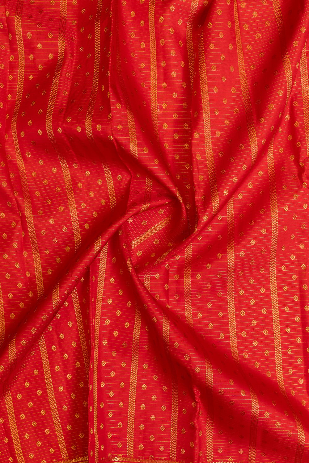 Red traditional pure Kanchipuram silk saree