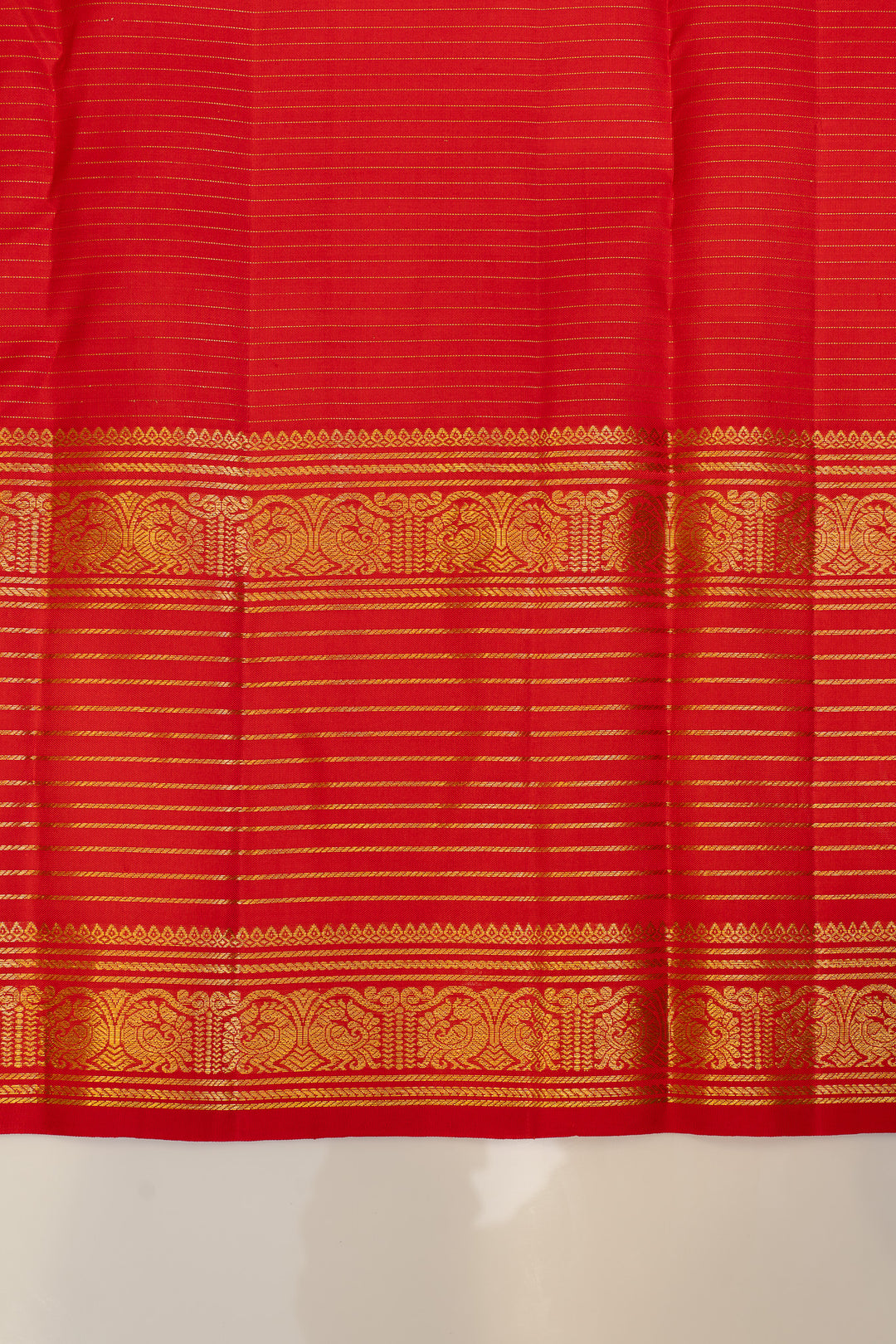 Red traditional pure Kanchipuram silk saree