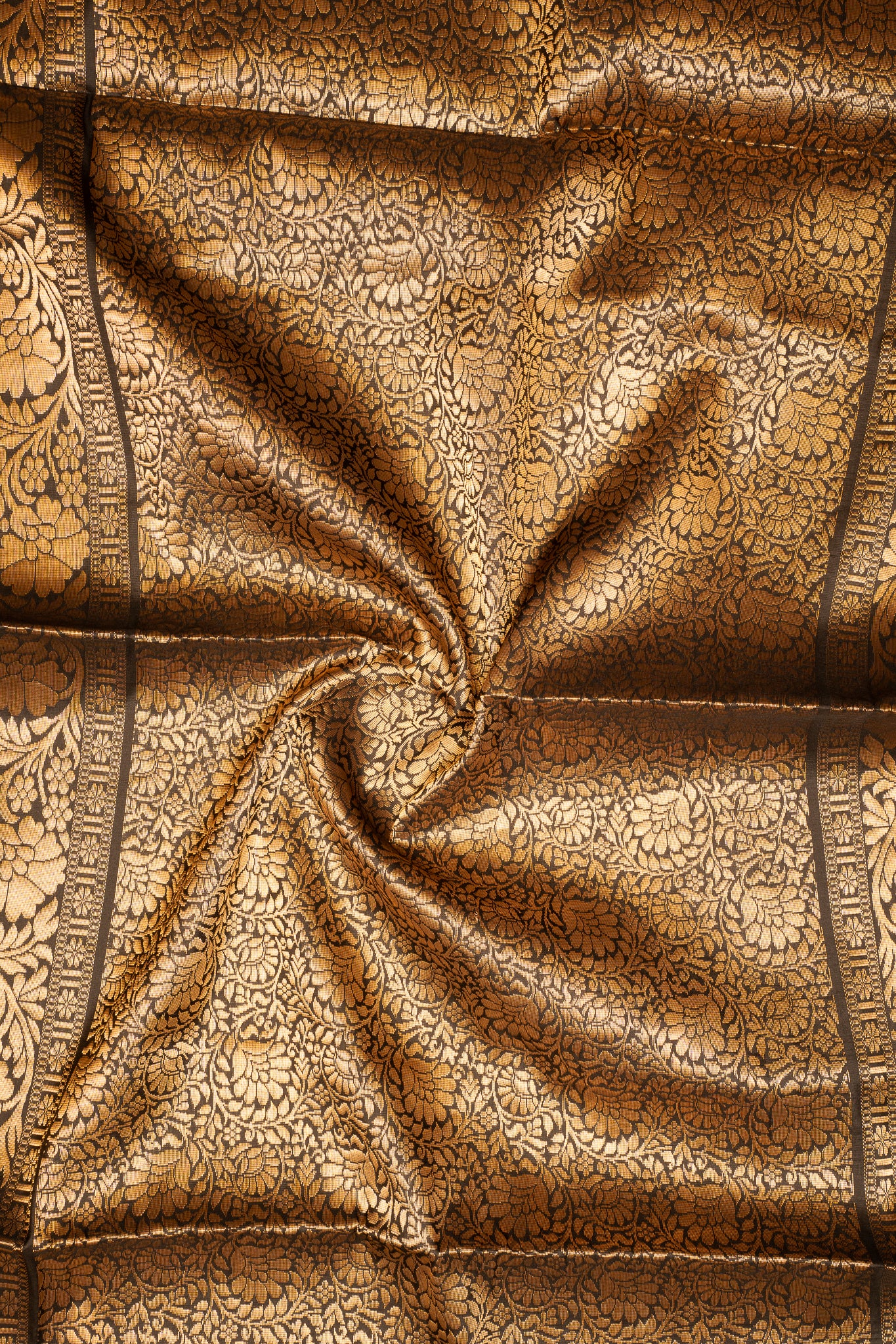 Black and Gold Pure Soft Silk Saree - Clio Silks