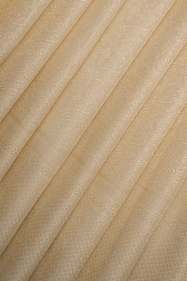 Ivory brocade pure kanchipuram silk saree