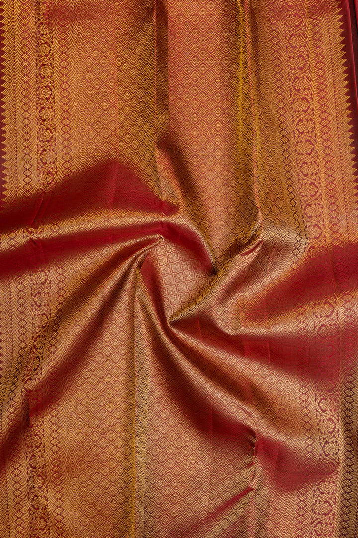 Black and maroon iruthalaipakshi pure Kanchipuram silk saree