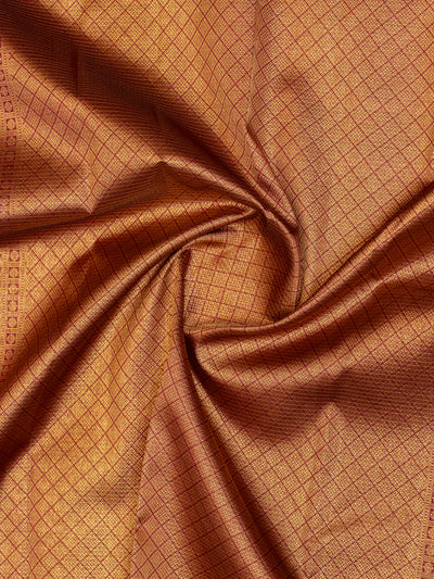 Lilac pink traditional pure Kanchipuram silk saree