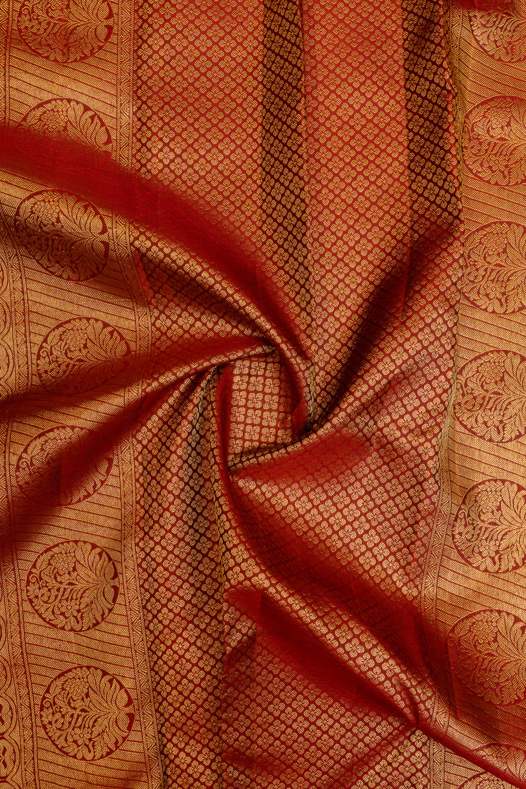 Bottle green and Maroon half and half pure Kanchipuram silk saree
